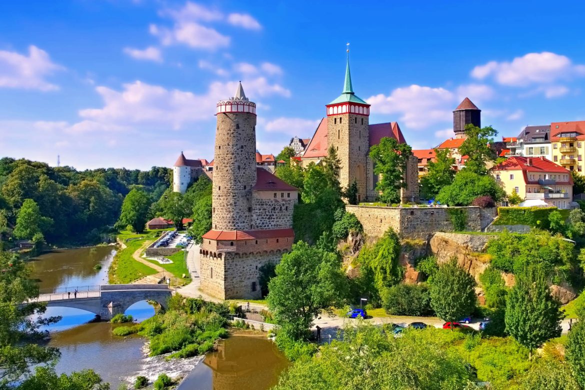 Blick auf die Altstadt von Bautzen in der Oberlausitz