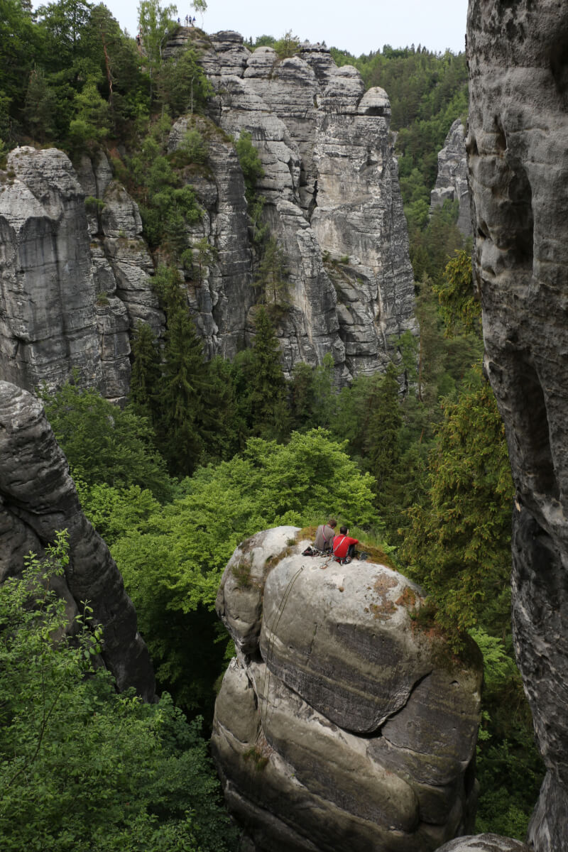 Bergsteiger in der Sächsischen Schweiz im Elbsandsteingebirge © Christian Borrmann, CB-Fotomomente